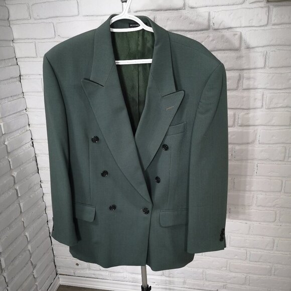 Huntingdon Worsted Men's Size 38 Short Sage Green Made in Canada Sports Coat - Picture 1 of 11